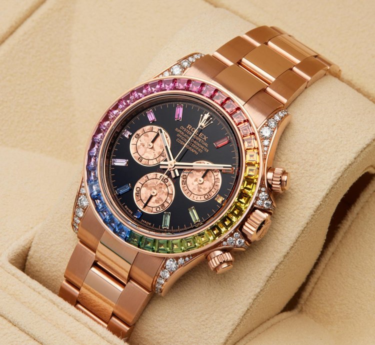 Rolex Daytona Rainbow Rare 18k Rose Gold 116595rbow - Ats-w007976