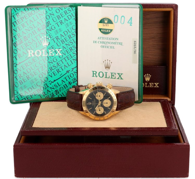 Rolex Daytona Ref 6265 In Yellow Gold Full-set