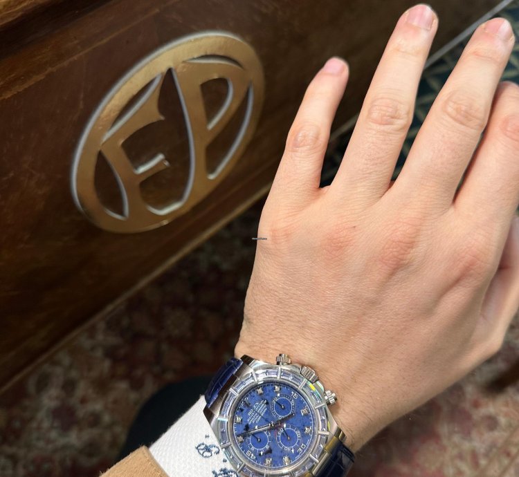 Rolex Daytona Sodalite Baguette Zaffiri 116589saci White Gold 18kt Investment