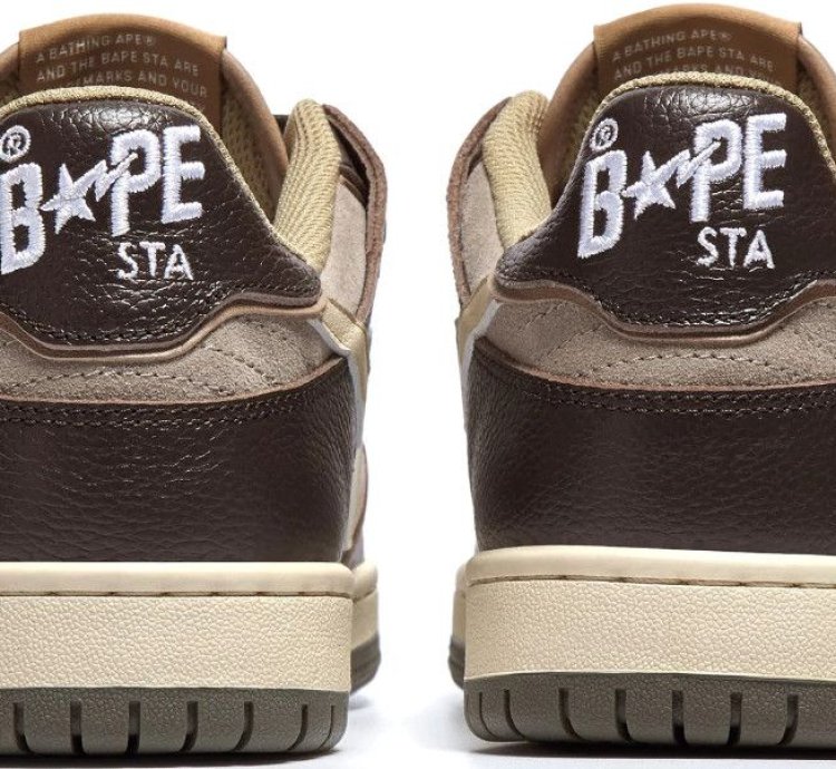 Bape Sk8 Sta Us11 Brown Ivory