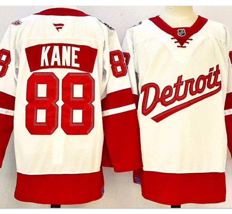 Patrick Kane Jersey 88 Detroit Red Wings 2025 Stadium Series Stitched White