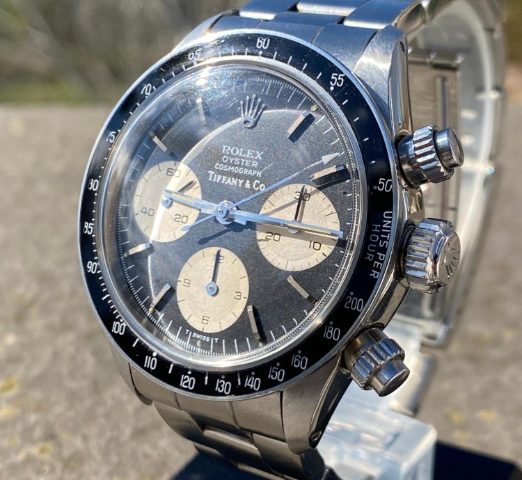 Rolex Daytona Very Rare Rolex Daytona 6263 Black Tiffany Co Dial