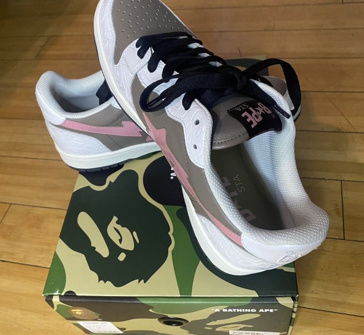 Bape Sk8sta Court Sta White Pink
