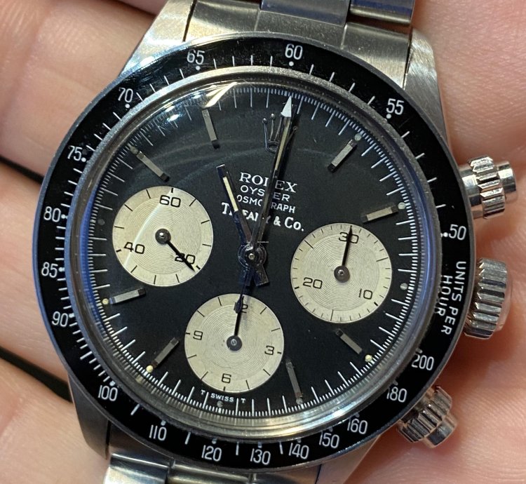 Rolex Daytona Very Rare Rolex Daytona 6263 Black Tiffany Co Dial