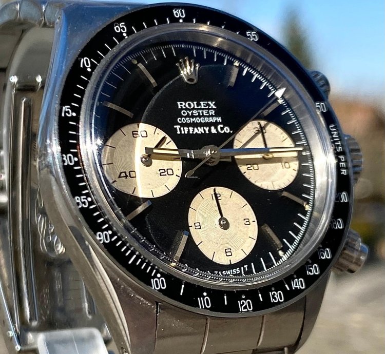 Rolex Daytona Very Rare Rolex Daytona 6263 Black Tiffany Co Dial