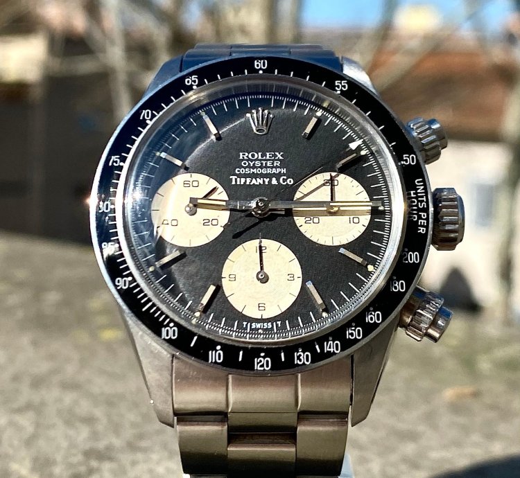 Rolex Daytona Very Rare Rolex Daytona 6263 Black Tiffany Co Dial