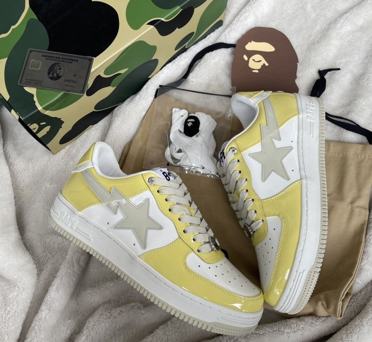 Bape Ssense Yellow Sta Sneakers