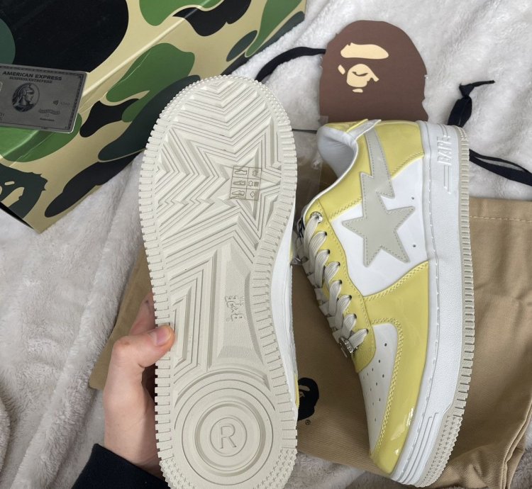 Bape Ssense Yellow Sta Sneakers