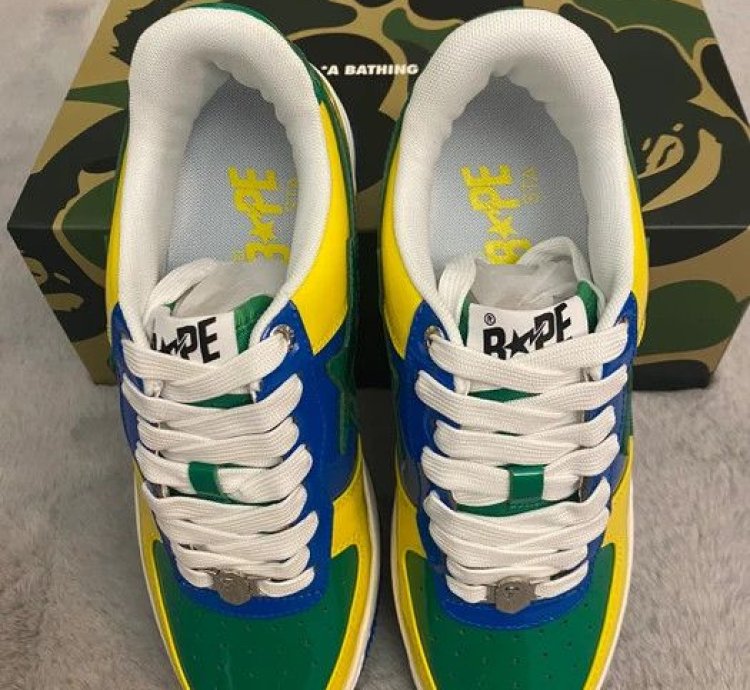 Bape Sta 1 Brazil Jamaica Green Blue Yellow Size 11