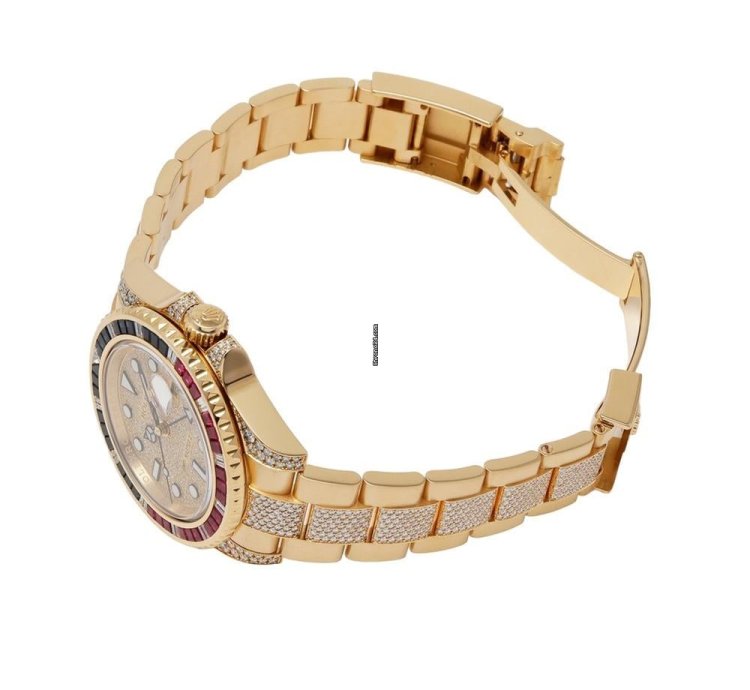 Rolex Gmt-master Ii 116758saru Automatic Yellow Gold Good