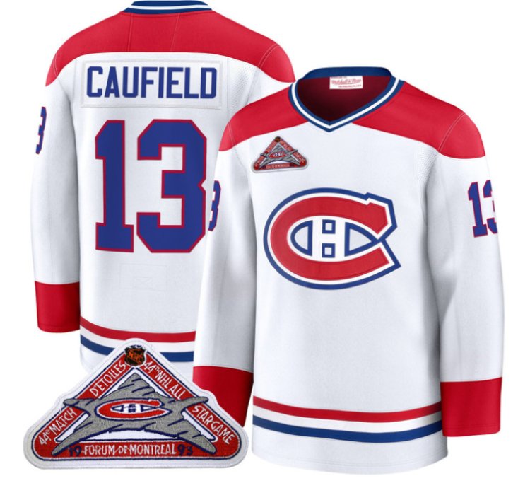 Cole Caufield Jersey 13 Montreal Canadiens Timeless Premium Stitched 1992 Blue Line