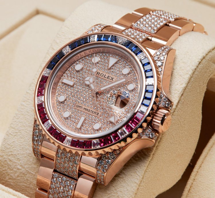 Rolex Gmt-master Ii Unworn With Stickers 18k Rose Gold 126755saru- - Ats-w008116