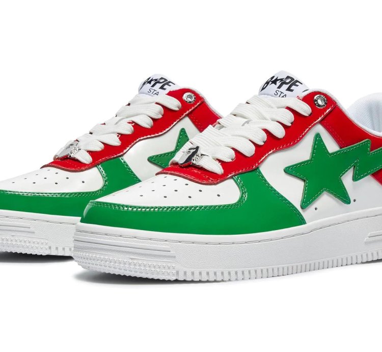Bape Sta 1 Mexico Italy Red White Green Size 9 5