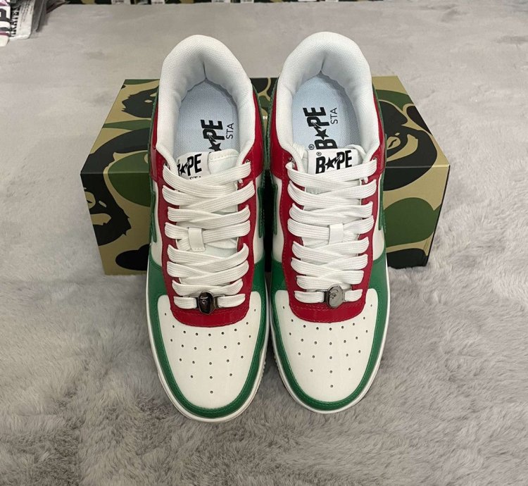 Bape Sta 1 Mexico Italy Red White Green Size 9 5
