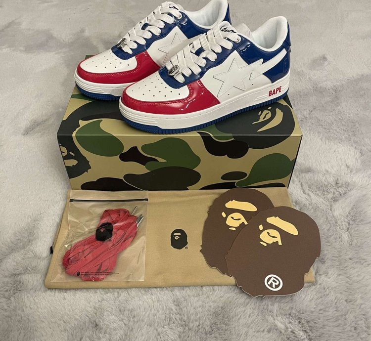 Bape Sta 1 Usa France Red White Blue Size 11