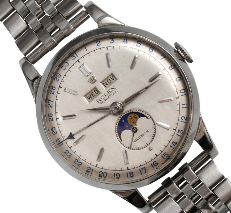 Rolex Padellone 8171 Steel Silver Dial Very Rare 1951