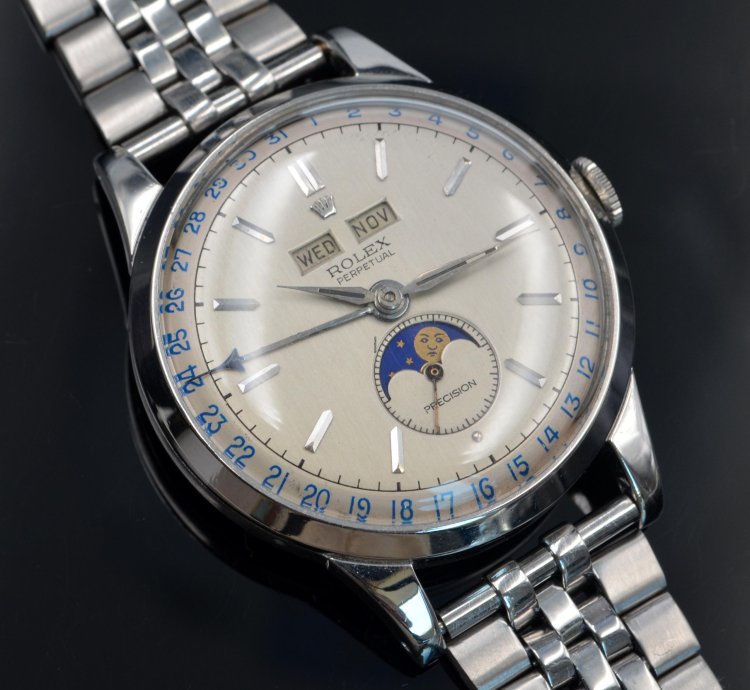 Rolex Padellone 8171 Steel Silver Dial Very Rare 1951