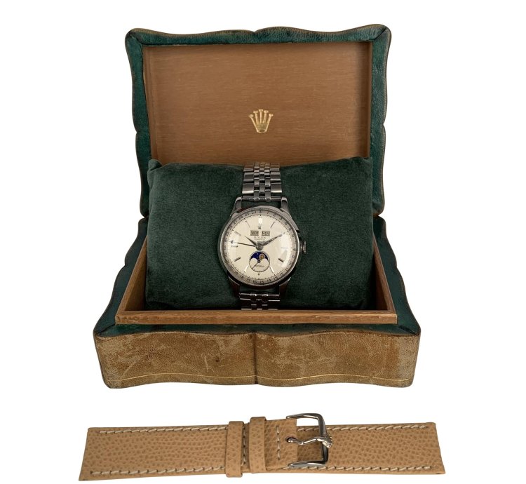 Rolex Padellone 8171 Steel Silver Dial Very Rare 1951