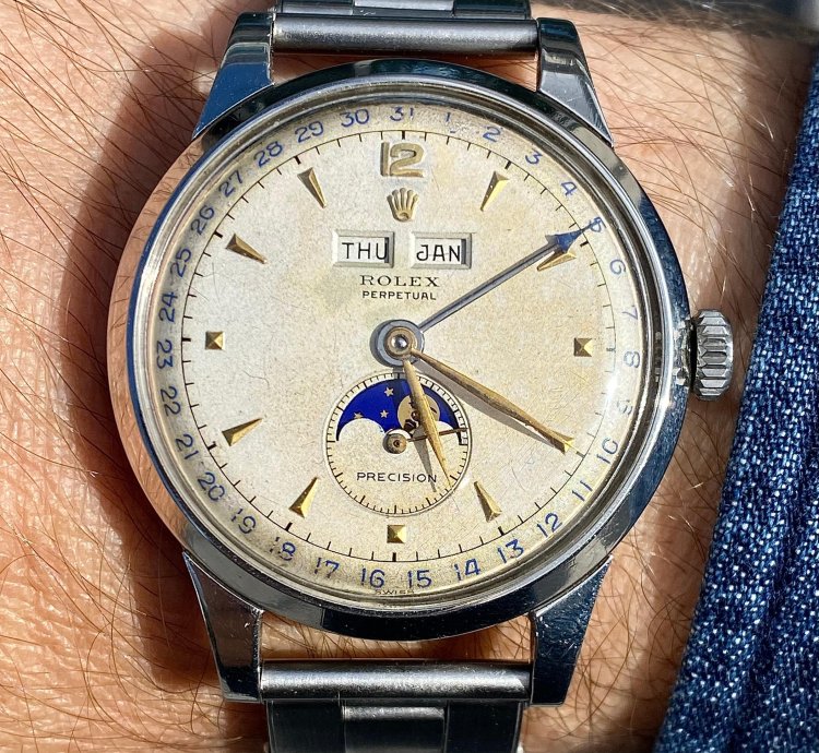 Rolex Padellone Padellone 8171 Lunar Phase Celendar 38 Mm