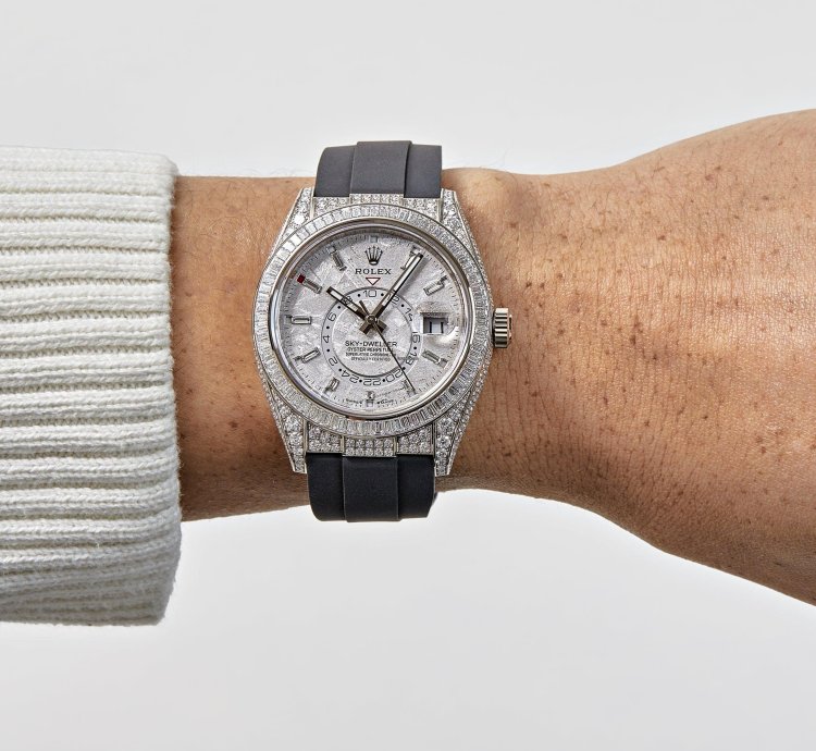 Rolex Sky-dweller 336259tbr White Gold Meteorite Dial Diamond Bezel And Case