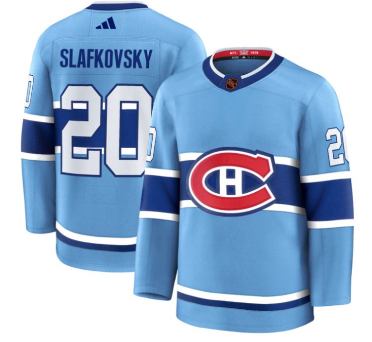 Juraj Slafkovsky Jersey 20 Montreal Canadiens Timeless Premium Stitched Reverse Retro