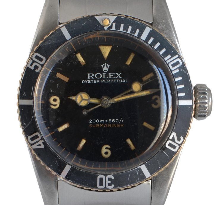Rolex Submariner no Date 6538 Coroncione Galvanic Gilt Explorer Dial 1959