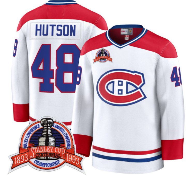 Lane Hutson Jersey 48 Montreal Canadiens Timeless Premium Stitched 1993 Final