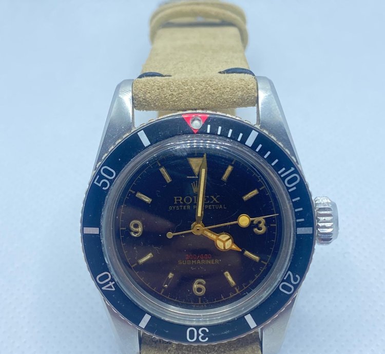 Rolex Submariner no Date Rolex Submariner 6538 Big Crown With Depth In Red