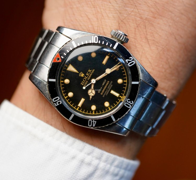 Rolex Submariner Big Crown James Bond Four Line Submariner Reference 6538 Unpolished