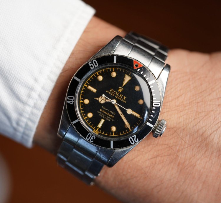 Rolex Submariner Big Crown James Bond Four Line Submariner Reference 6538 Unpolished