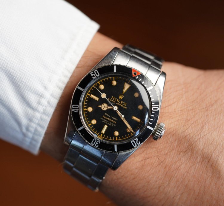 Rolex Submariner Big Crown James Bond Four Line Submariner Reference 6538 Unpolished
