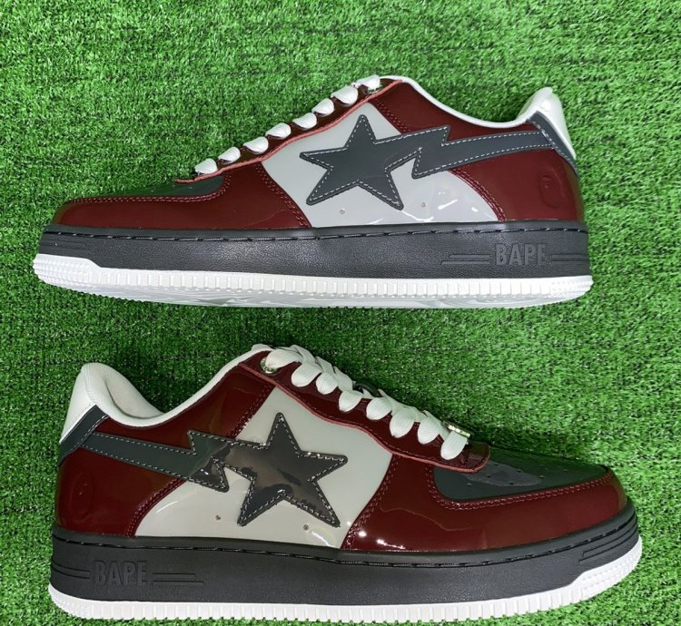 Bape Sta 2 Maroon Gray Size 12