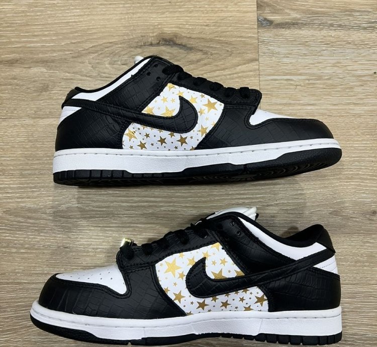 Nike Sb Dunk Low Supreme Stars Black