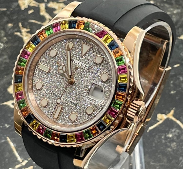 Rolex Yacht-master 40 116695sats - Rainbow - Factory Set - Pave Dial - New