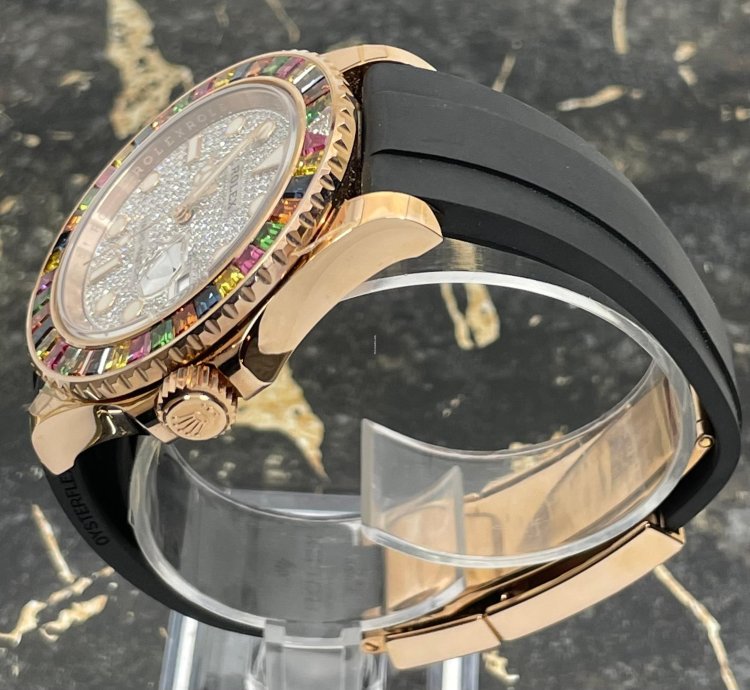 Rolex Yacht-master 40 116695sats - Rainbow - Factory Set - Pave Dial - New