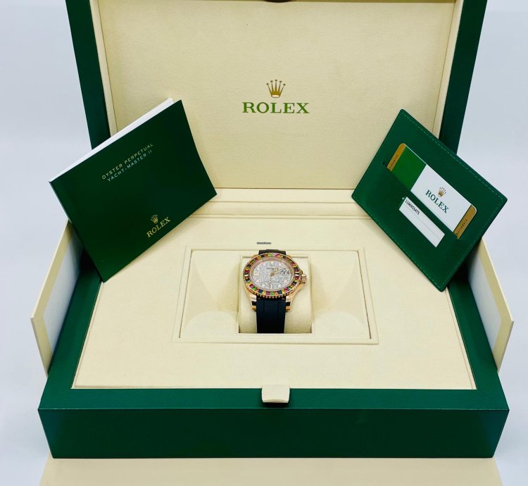 Rolex Yacht-master 40 116695sats - Rainbow - Factory Set - Pave Dial - New