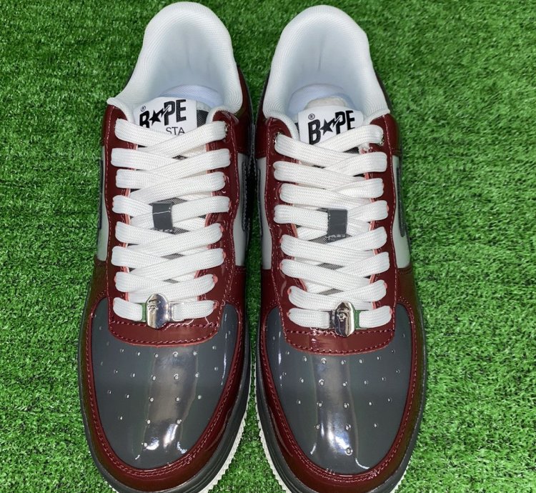 Bape Sta 2 Maroon Gray Size 9 5
