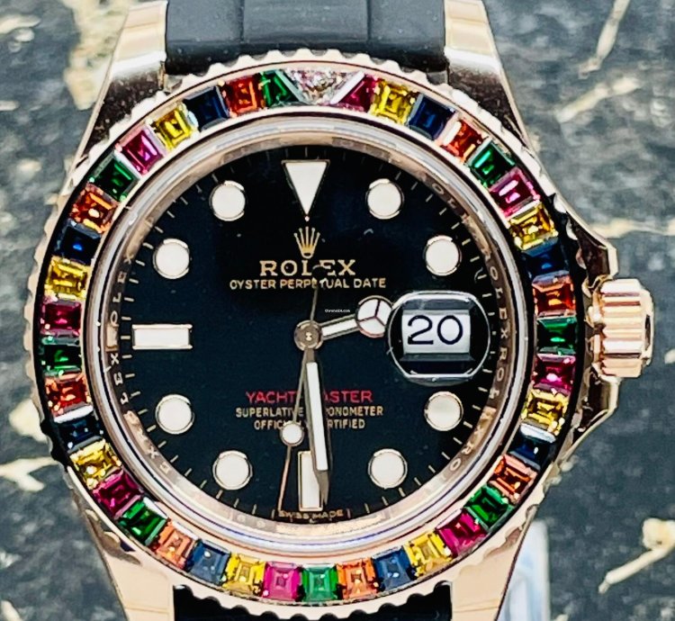 Rolex Yacht-master 40 116695sats - Rainbow - Factory Set - Rose - New