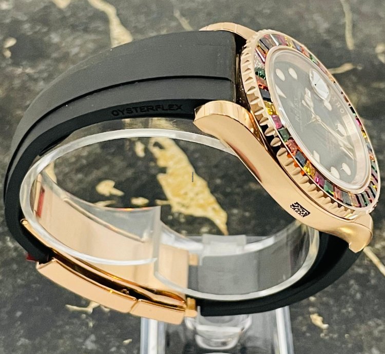Rolex Yacht-master 40 116695sats - Rainbow - Factory Set - Rose - New
