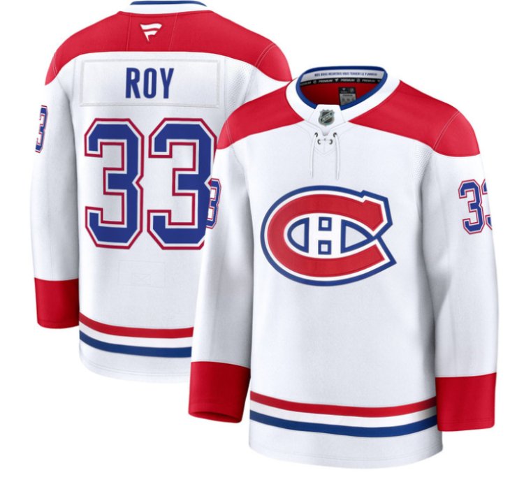 Patrick Roy Jersey 33 Montreal Canadiens Timeless Premium Stitched 2025 Away