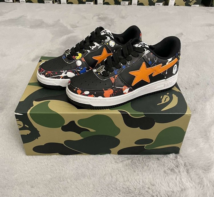 Bape Sta 3 Black Splatter Size 9 5