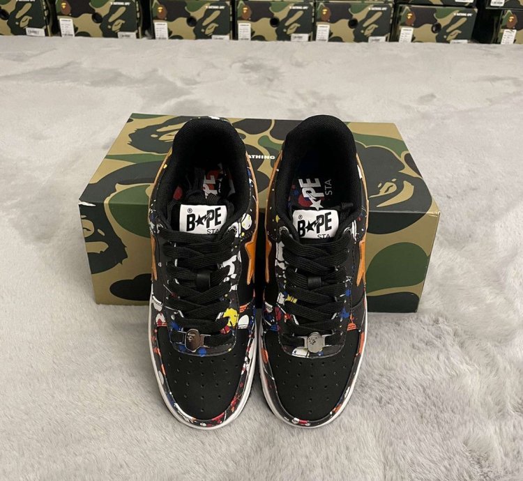 Bape Sta 3 Black Splatter Size 9 5