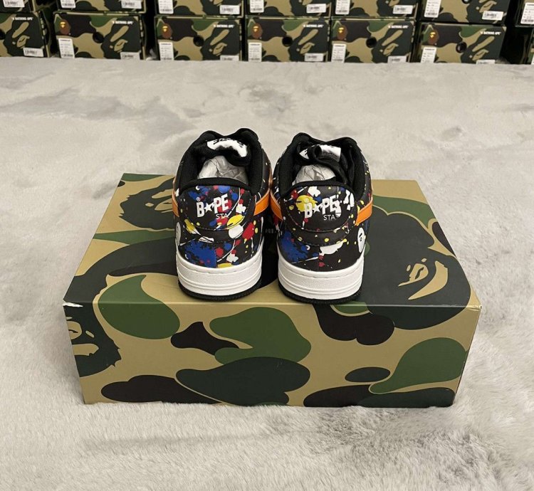 Bape Sta 3 Black Splatter Size 9 5