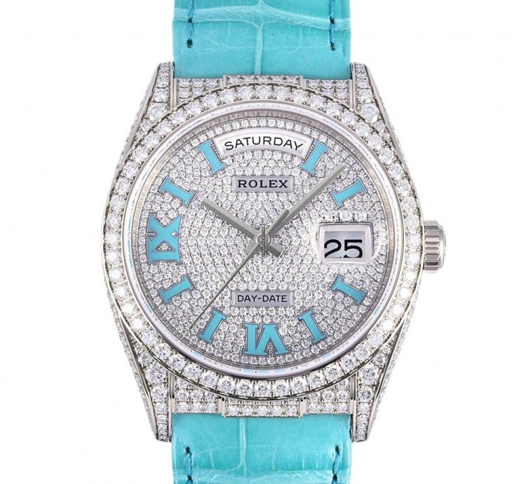 Rolex Day-date 228648tbr Automatic White Gold New