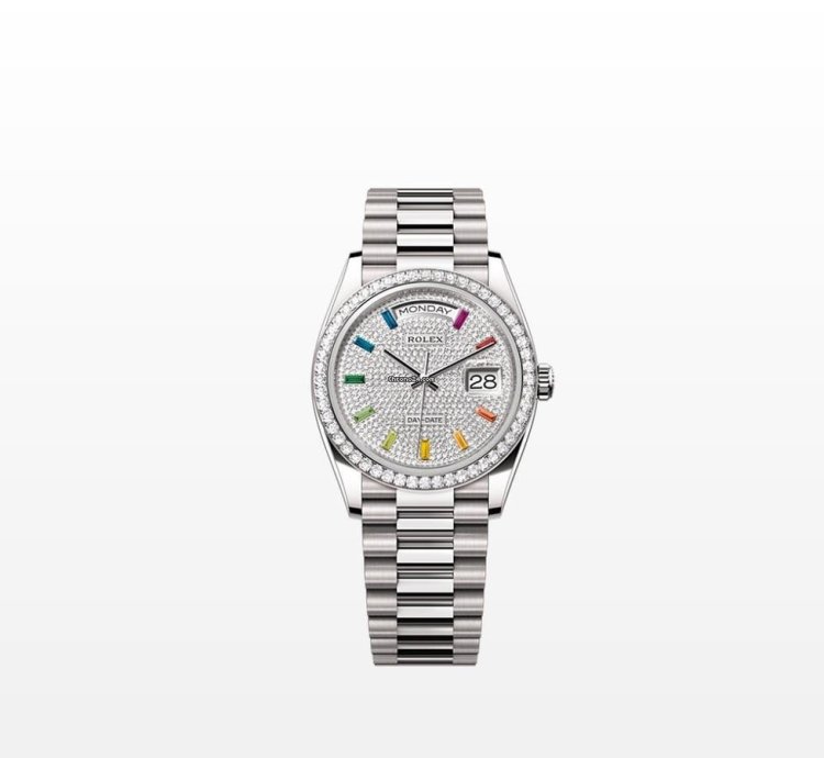 Rolex Day-date 36 128349rbr Rainbow Diamond Paved