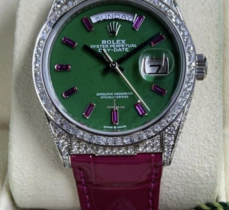 Rolex Day-date 36 128459tbr Polar Jade 2024 Neu Full Set