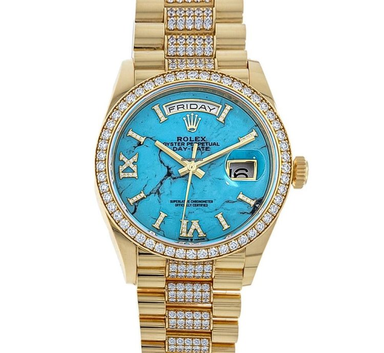 Rolex Day-date 36 18k Yellow Gold 128348rbr - Ats-w007864