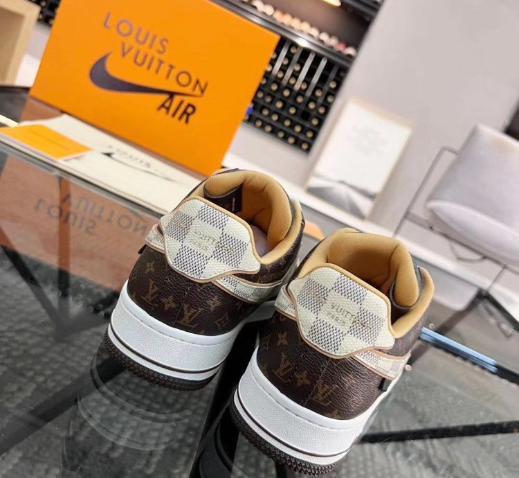 Louis Vuitton Nike Air Force 1 Low Monogram Brown Damier Azur
