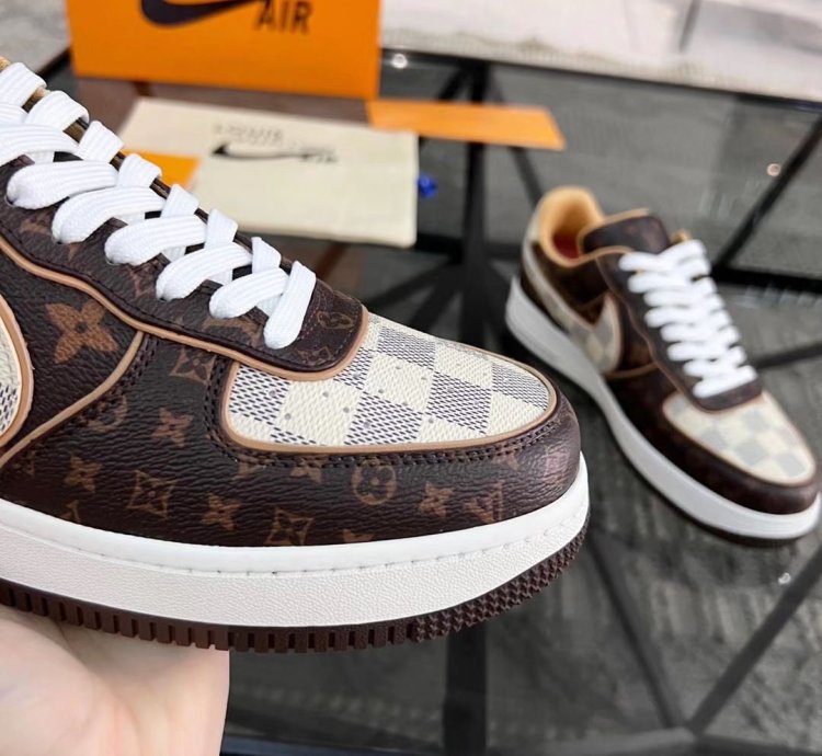 Louis Vuitton Nike Air Force 1 Low Monogram Brown Damier Azur