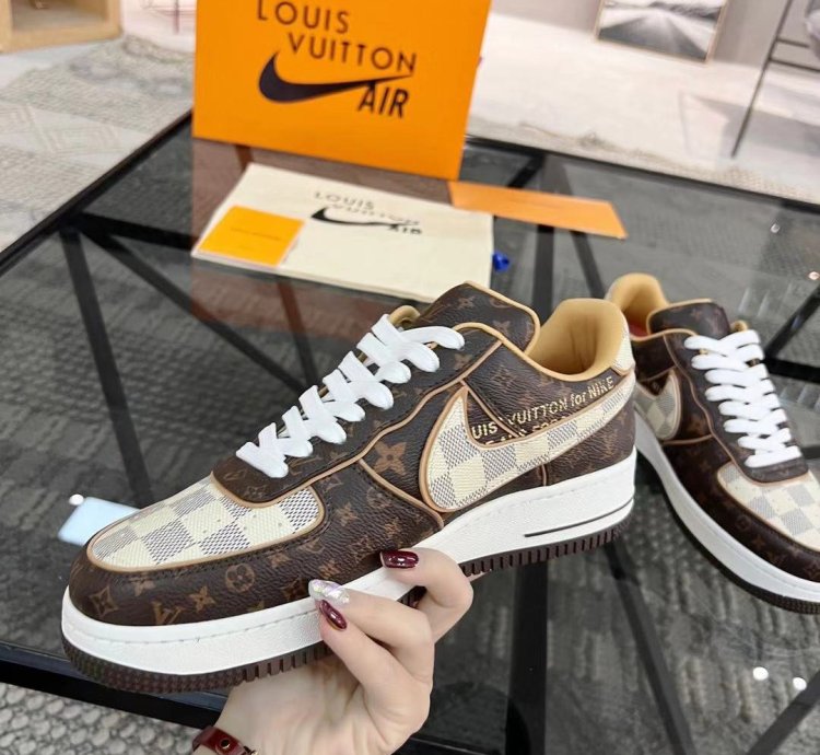Louis Vuitton Nike Air Force 1 Low Monogram Brown Damier Azur